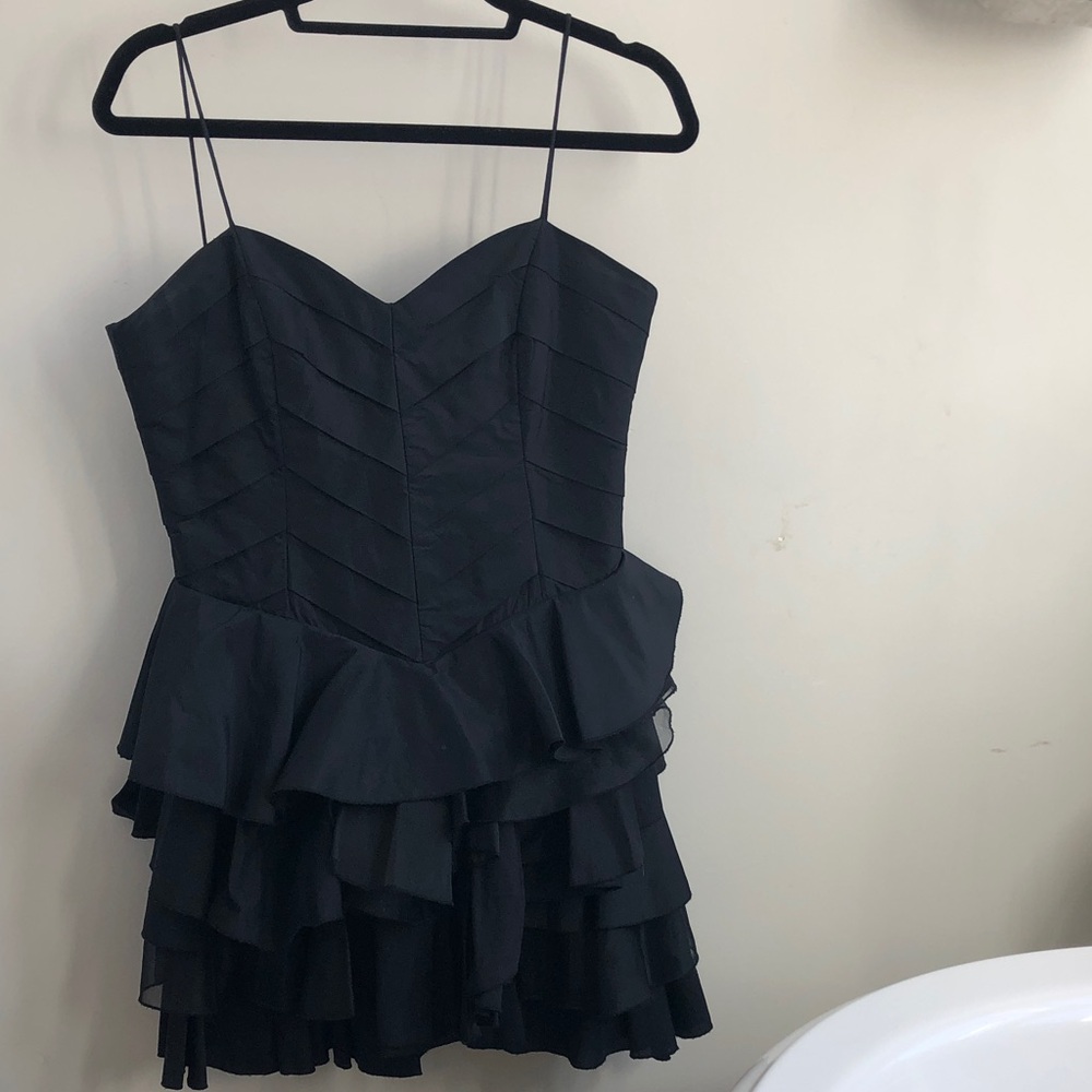 Chic Black Layered Mini Dress